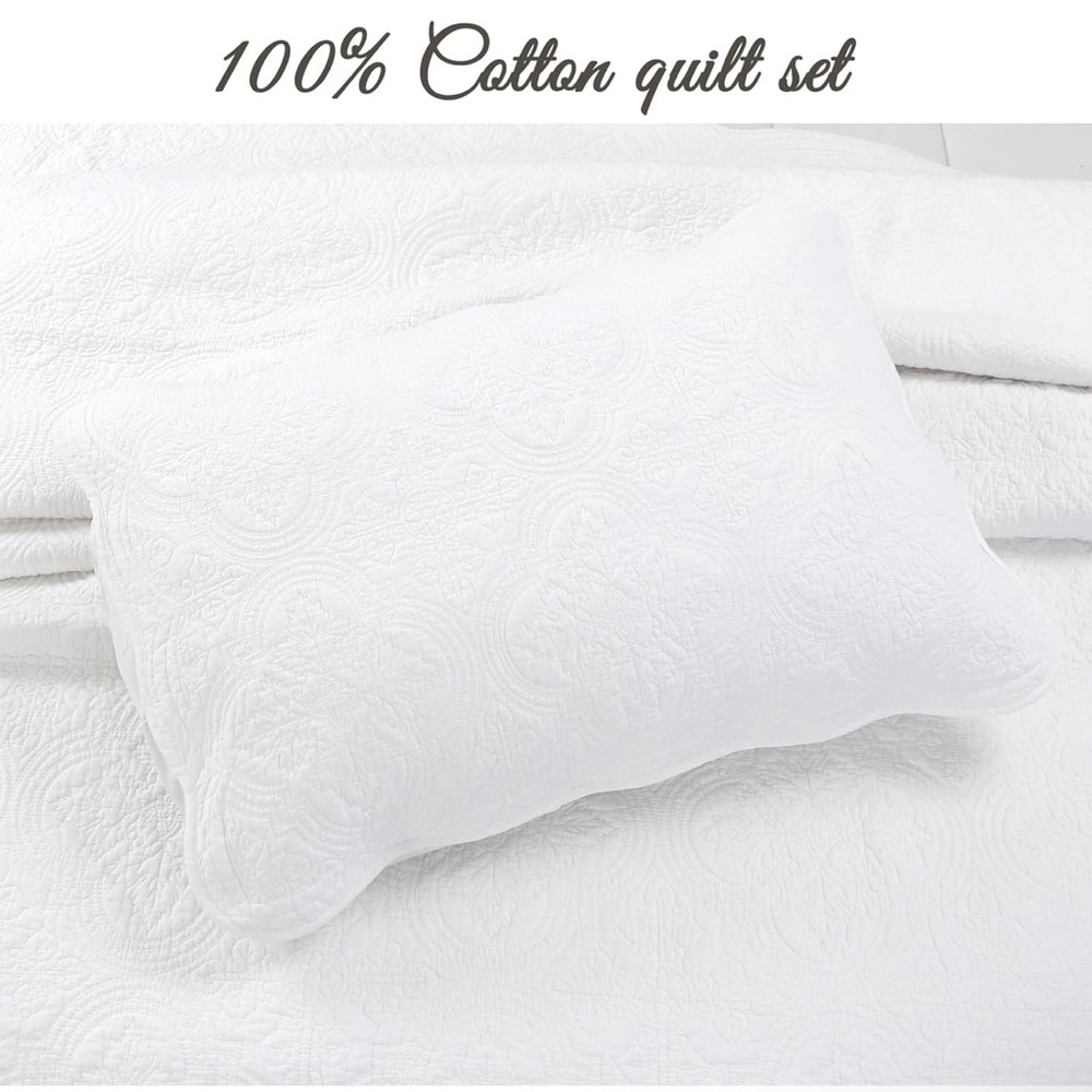 White Oversized Queen Bedding Set NEW - Picture 8 of 8